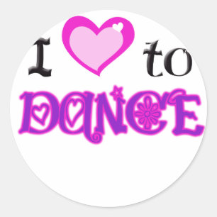 Sticker Rond J'aime danser