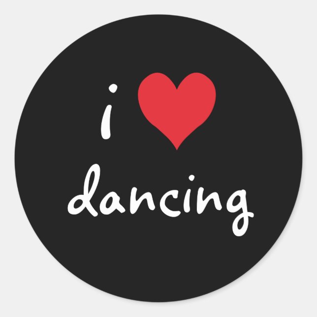 Sticker Rond J'Aime Danser (Devant)