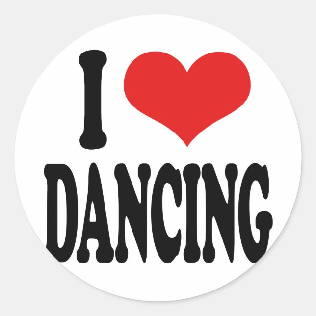Sticker Rond J'Aime Danser (Devant)