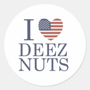 Sticker Rond J'Aime Deez Nuts