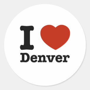 Sticker Rond J'aime Denver