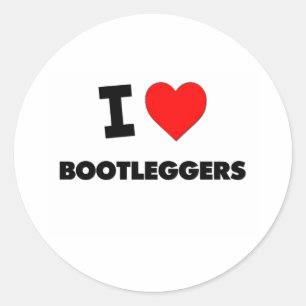 Sticker Rond J'aime des bootleggers
