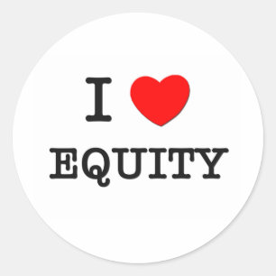 Sticker Rond J'aime des capitaux propres
