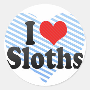 Sticker Rond J'aime des paresses