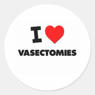 Sticker Rond J'aime des vasectomies