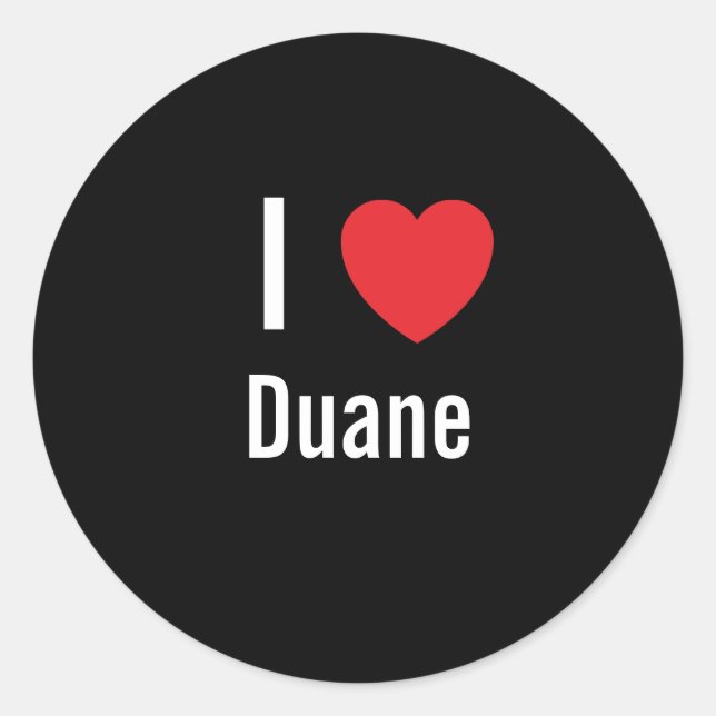 Sticker Rond J'aime Duane (Devant)