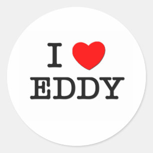 Sticker Rond J'aime Eddy