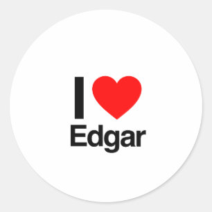 Sticker Rond j'aime edgar