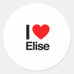Sticker Rond j'aime elise
