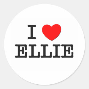 Sticker Rond J'aime Ellie