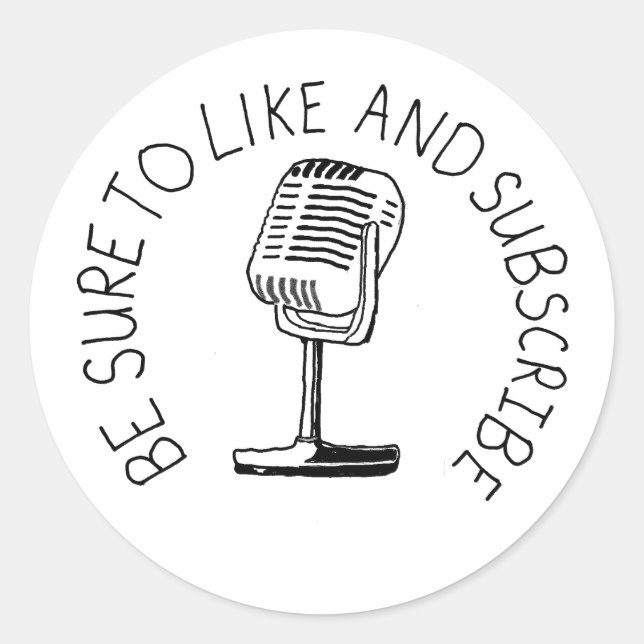 Sticker Rond J'aime et je m'abonne (Devant)