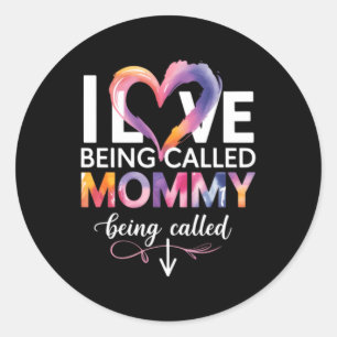 Sticker Rond J'aime être appelée Maman la Fête des Mères Maman