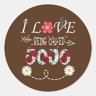 Sticker Rond j'aime être Jojo j'aime être appelé Jojo