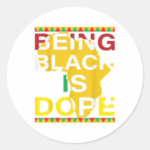 Sticker Rond J'Aime Être Noir Funny Mois d'Histoire Noire