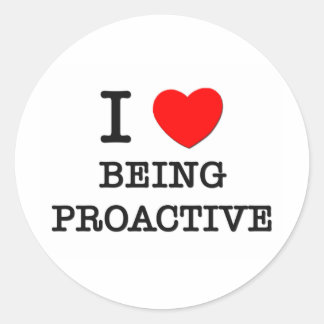 Sticker Rond J'aime être proactif