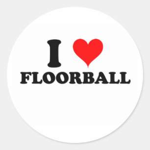 Sticker Rond J'aime Floorball