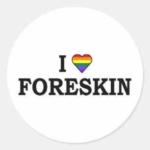 Sticker Rond J'Aime Foreskin