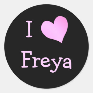 Sticker Rond J'aime Freya