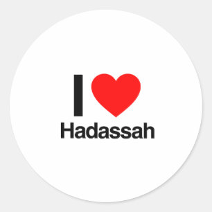 Sticker Rond j'aime hadassah