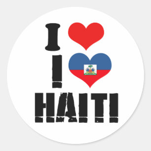 STICKER ROND J'AIME HAÏTI
