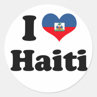 STICKER ROND J'AIME HAÏTI 2