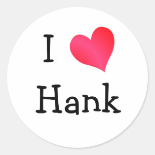 Sticker Rond J'aime Hank