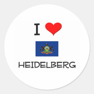 Sticker Rond J'aime Heidelberg Pennsylvanie