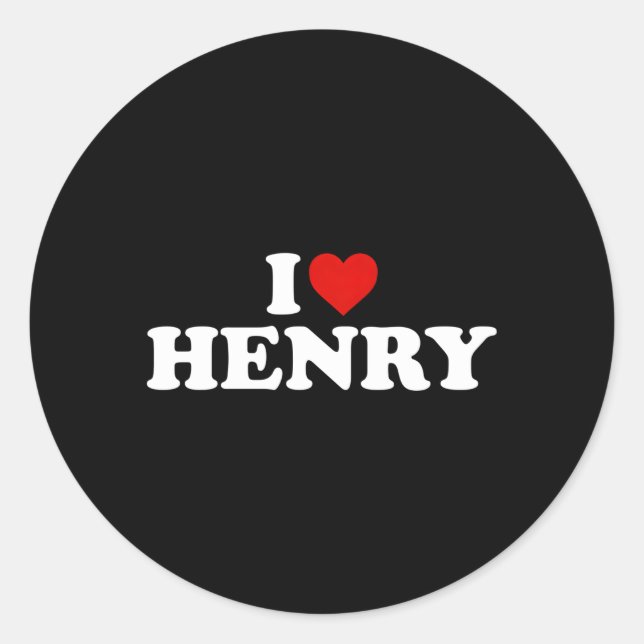 Sticker Rond J'Aime Henry He (Devant)