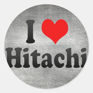 Sticker Rond J'aime Hitachi, Japon