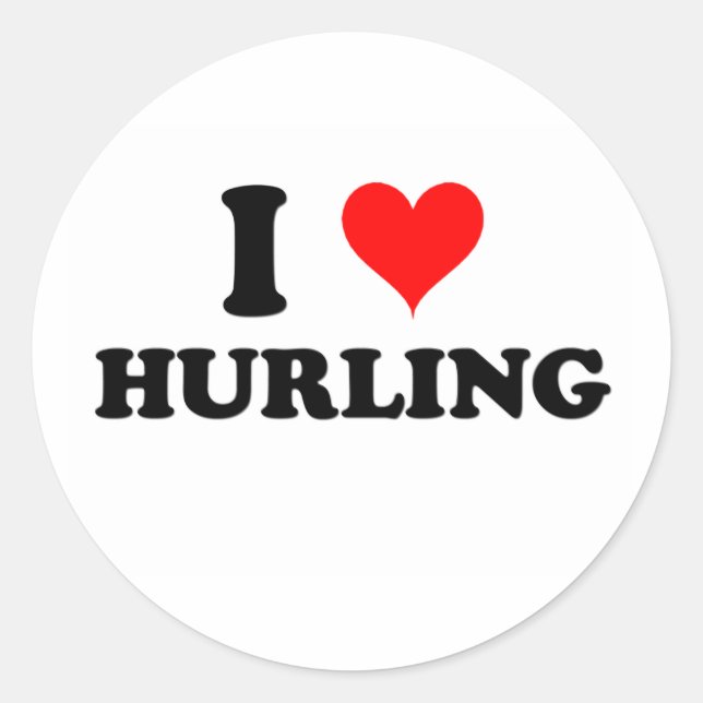 Sticker Rond J'Aime Hurler (Devant)