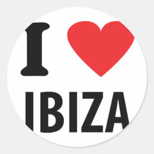 Sticker Rond J'aime Ibiza