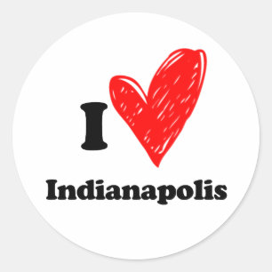 Sticker Rond J'aime Indianapolis