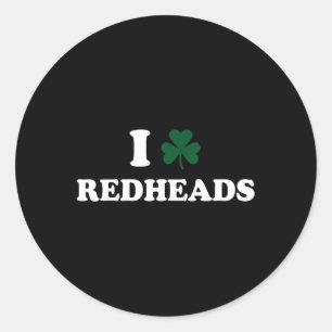 Sticker Rond J'Aime Irlandais Redheads Boys By