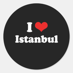 STICKER ROND J'AIME ISTANBUL