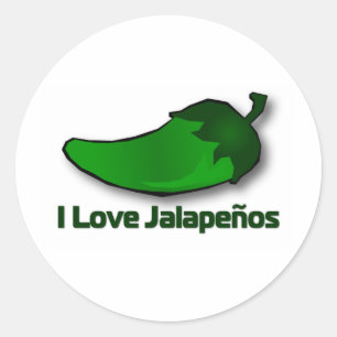 Sticker Rond J'aime Jalapenos