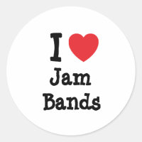 J'aime Jam Bands coeur personnalisé