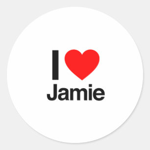 Sticker Rond j'aime jamie
