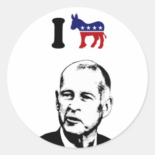 Sticker Rond J'aime Jerry Brown