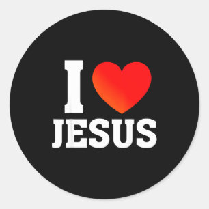 Sticker Rond J'aime Jésus