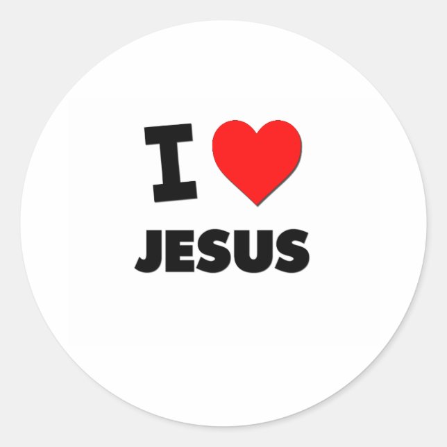 Sticker Rond J'aime Jésus (Devant)