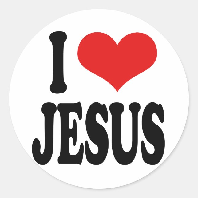 Sticker Rond J'aime Jésus (Devant)