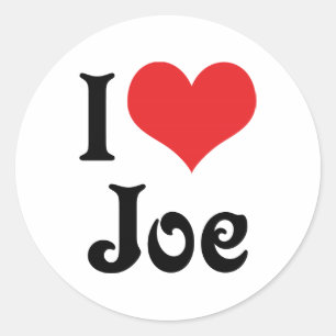 Sticker Rond J'aime Joe