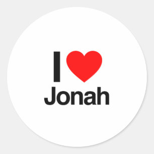 Sticker Rond j'aime jonah