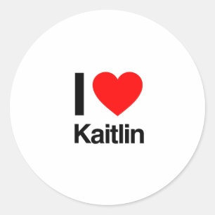 Sticker Rond j'aime kaitlin