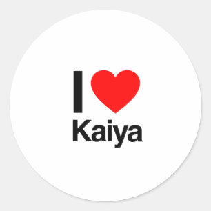Sticker Rond j'aime kaiya