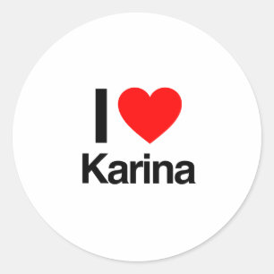 Sticker Rond j'aime karina