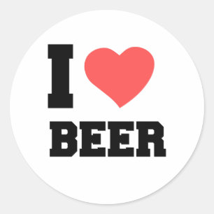 STICKER ROND J'AIME LA BIÈRE