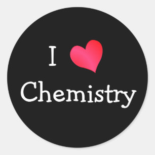 Sticker Rond J'aime la chimie