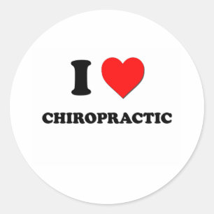 Sticker Rond J'aime la chiropratique