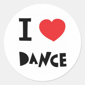 Sticker Rond J'aime la danse